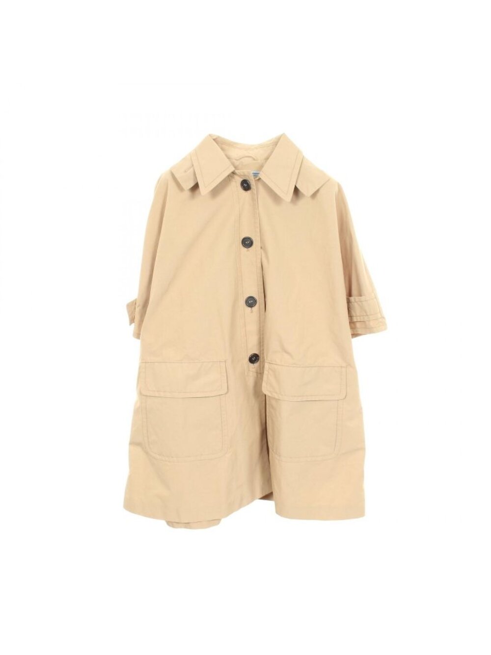 Prada Poncho Cotton Coat Beige